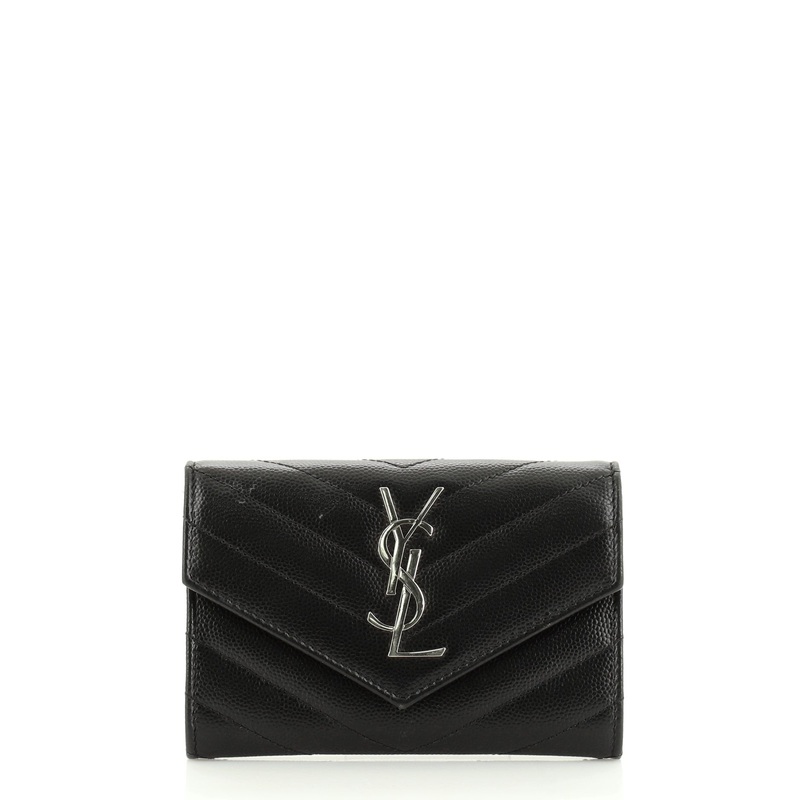 Classic Monogram Flap Wallet Matelasse Chevron Leather Small S744816718060