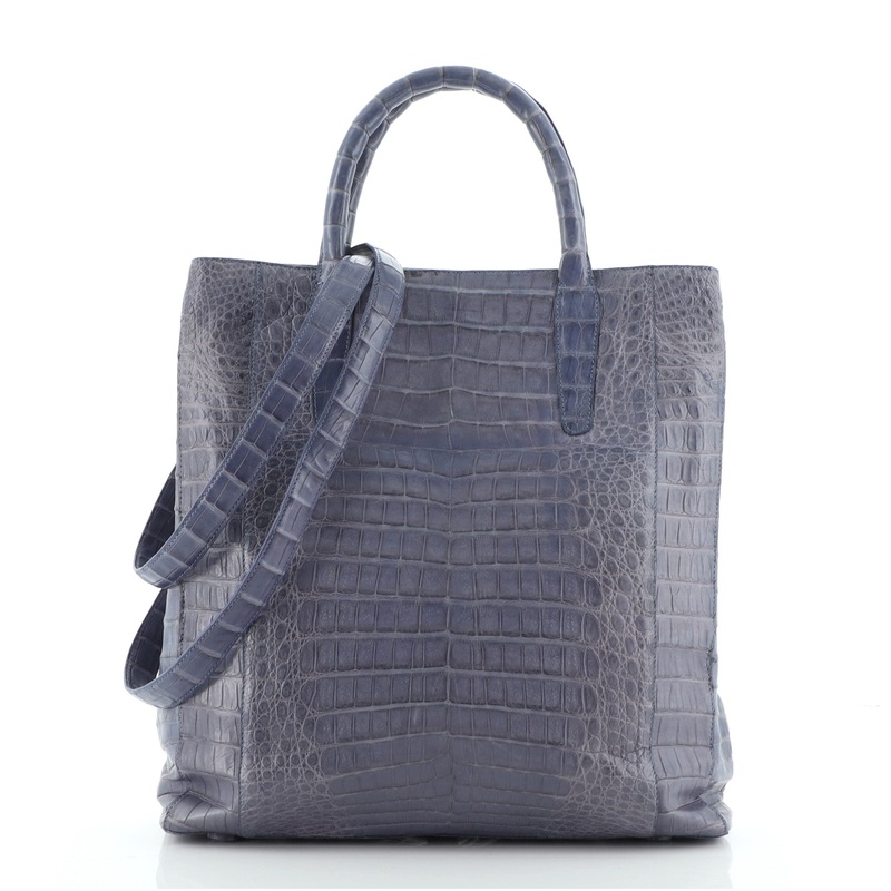 Convertible Open Tote Crocodile Tall