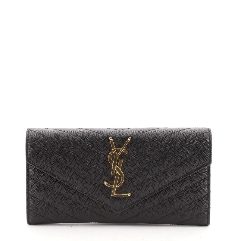 Classic Monogram Flap Wallet Matelasse Chevron Leather Large S744816709612