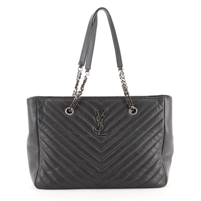 Classic Monogram Tote Matelasse Chevron Leather Large S744816704706