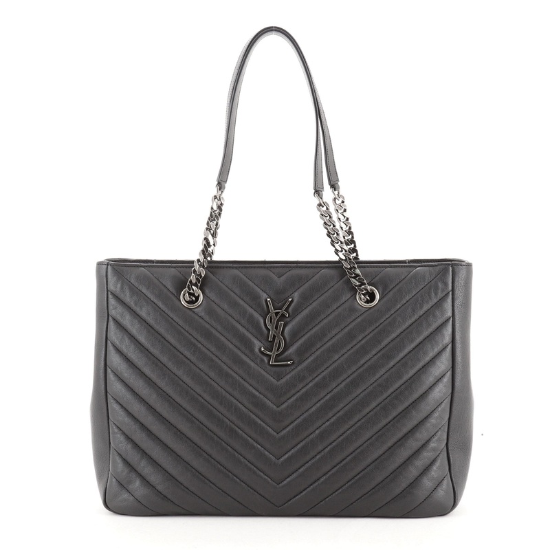 Classic Monogram Tote Matelasse Chevron Leather Large S744816708025