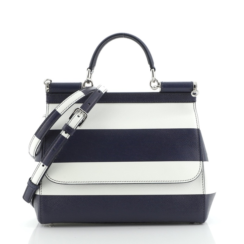 Miss Sicily Bag Striped Leather Medium S744816709548