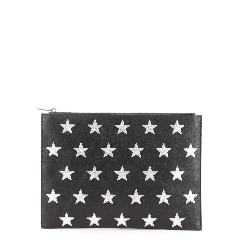 Stars Zip Pouch Leather Medium S744816710650