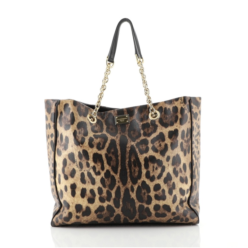 Chain Shopping Tote Printed Coated Canvas Large S744816699591