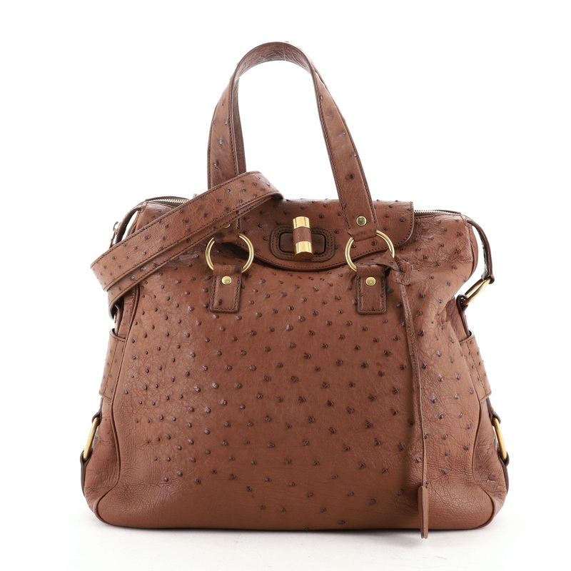 Rive Gauche Satchel Ostrich Large S744816697331