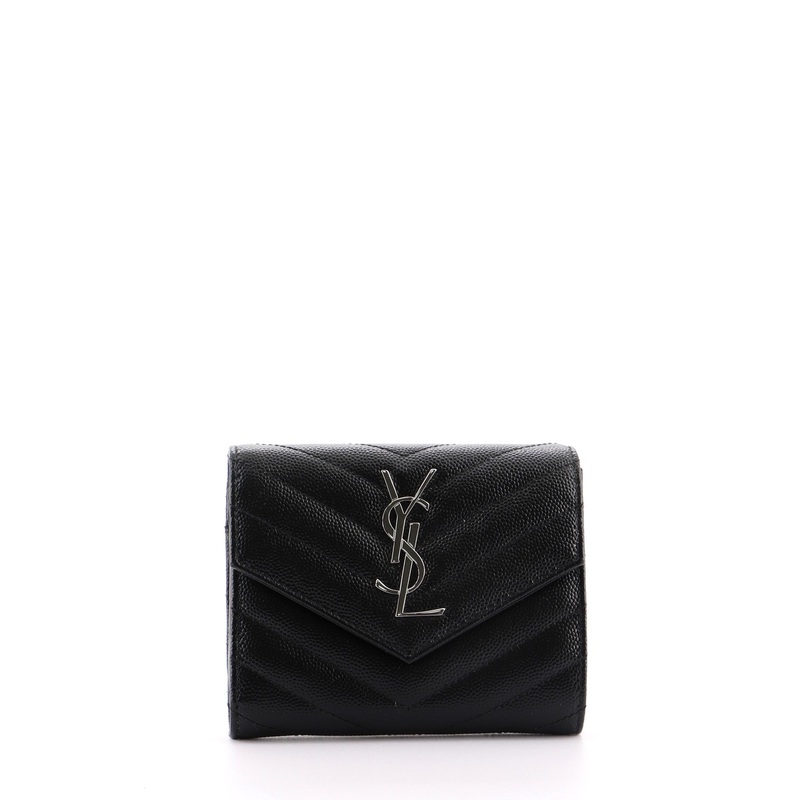 Classic Monogram Trifold Wallet Matelasse Chevron Leather S744816690172