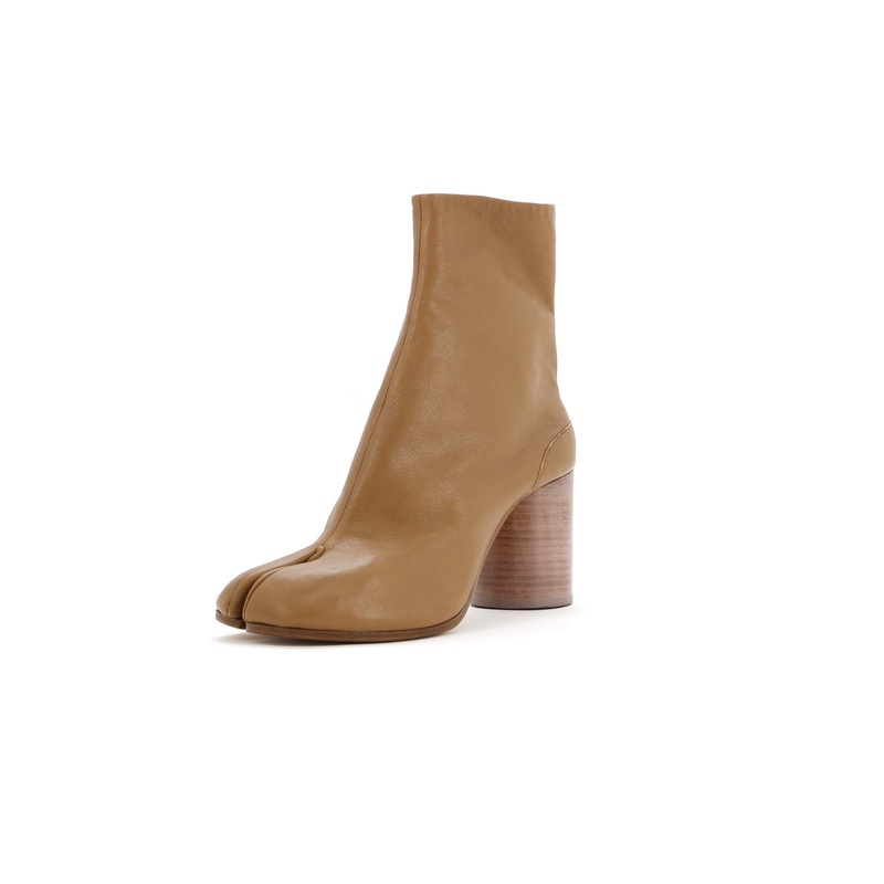 Women’s Tabi Block Heel Ankle Boots Leather S744816689336