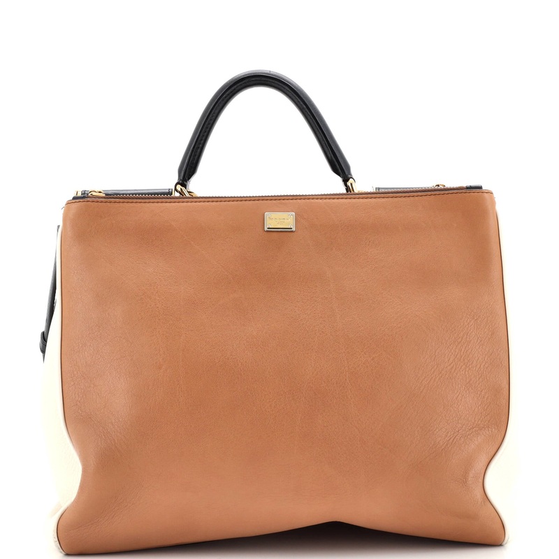 Sicily Convertible Shopping Tote Leather Medium S744816683914