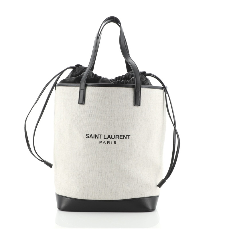 Teddy Shopping Tote Canvas with Leather Large S744816685681