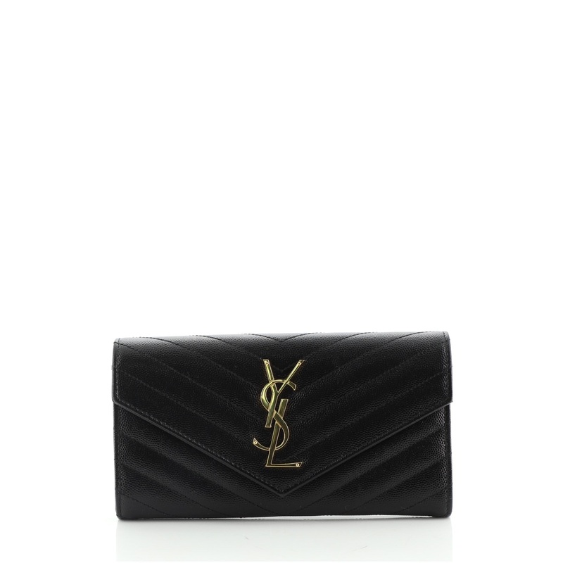 Classic Monogram Flap Wallet Matelasse Chevron Leather Large S744816676227