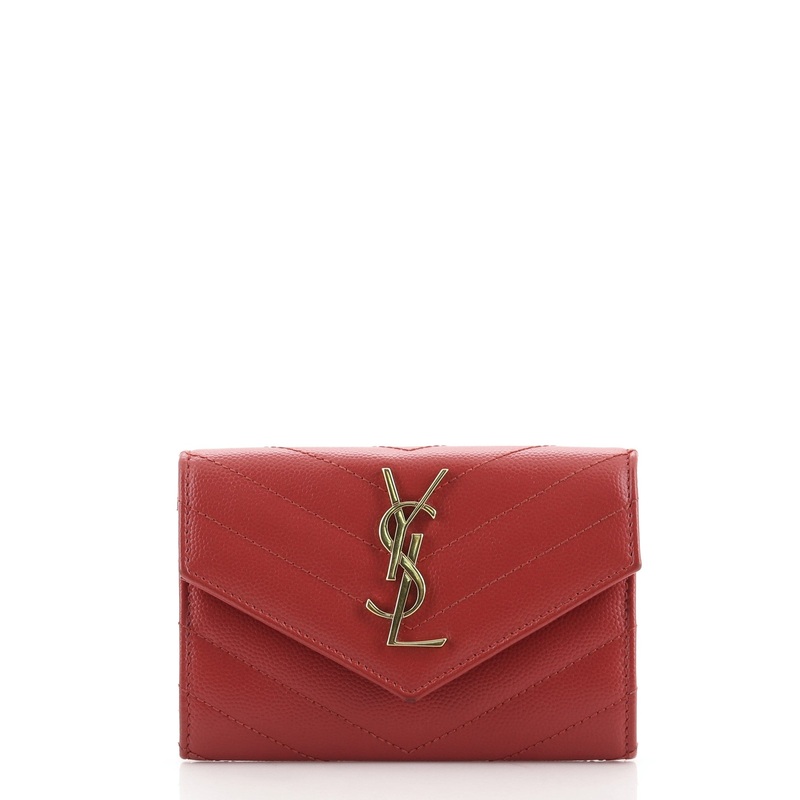 Classic Monogram Flap Wallet Matelasse Chevron Leather Small S744816674965