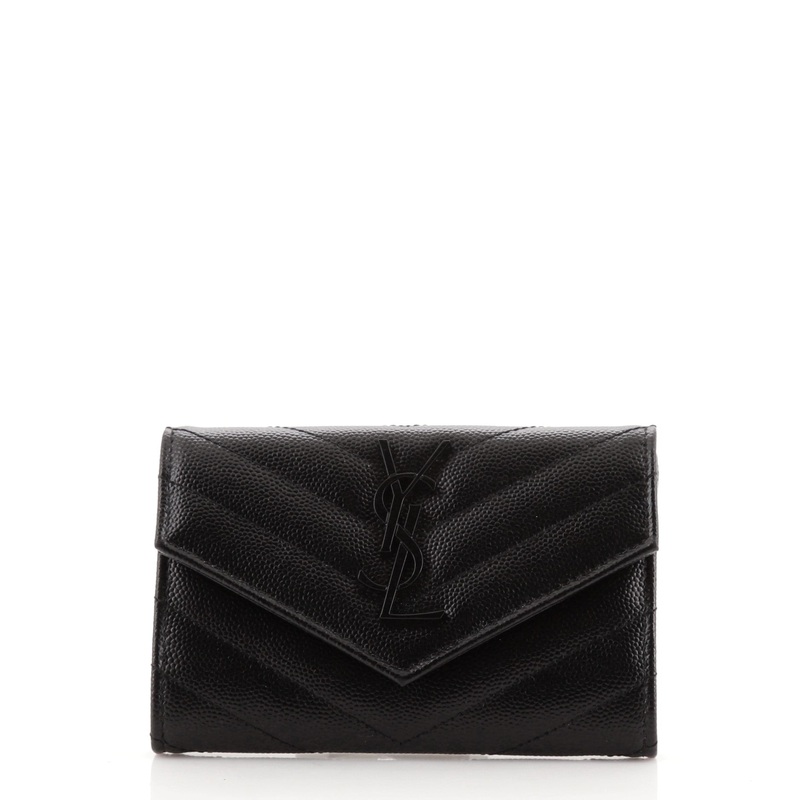Classic Monogram Flap Wallet Matelasse Chevron Leather Small S744816678164