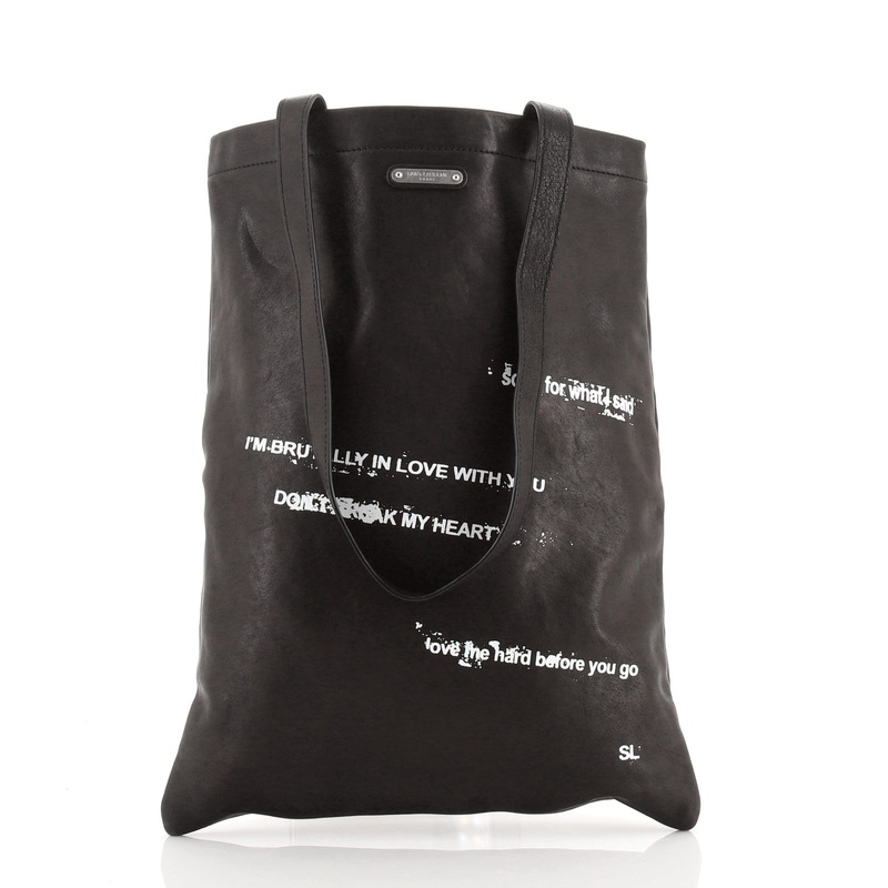 Flat Shopper Tote Printed Leather Tall