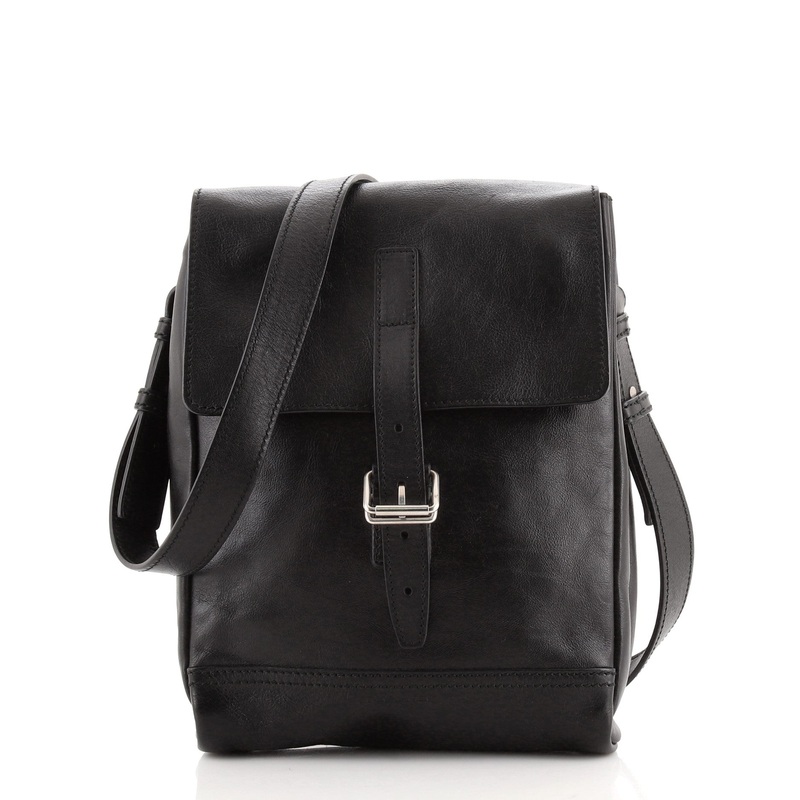 Belted Flap Messenger Leather Small S744816670962