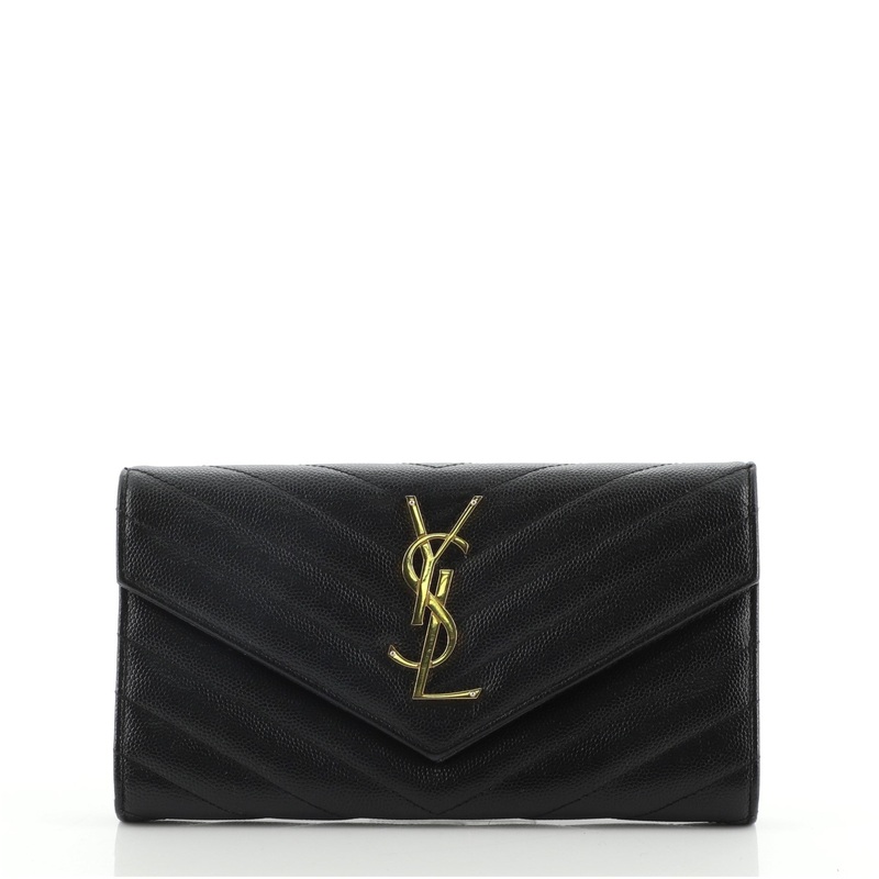 Classic Monogram Flap Wallet Matelasse Chevron Leather Large S744816672023