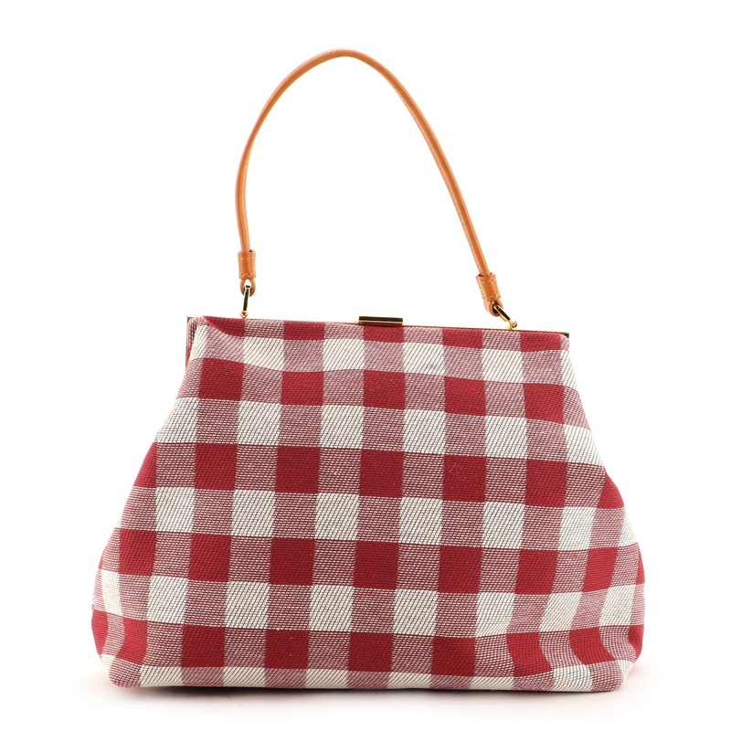 Soft Elegant Bag Gingham Canvas S744816673796