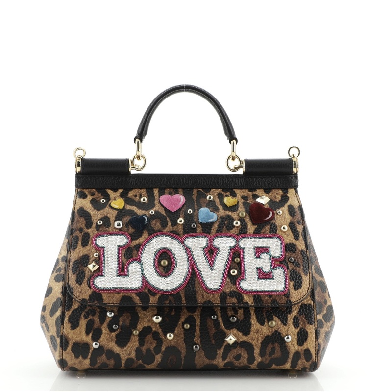 Miss Sicily Bag Embellished Printed Leather Medium S744816666711
