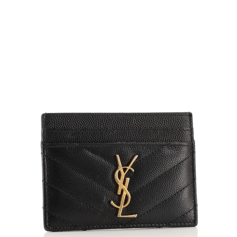 Classic Monogram Card Holder Matelasse Chevron Leather S744816658830