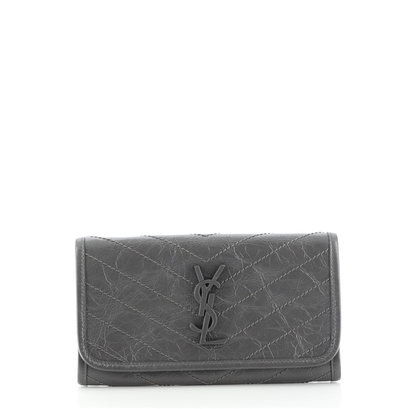 Niki Flap Wallet Matelasse Chevron Leather Long S744816660671