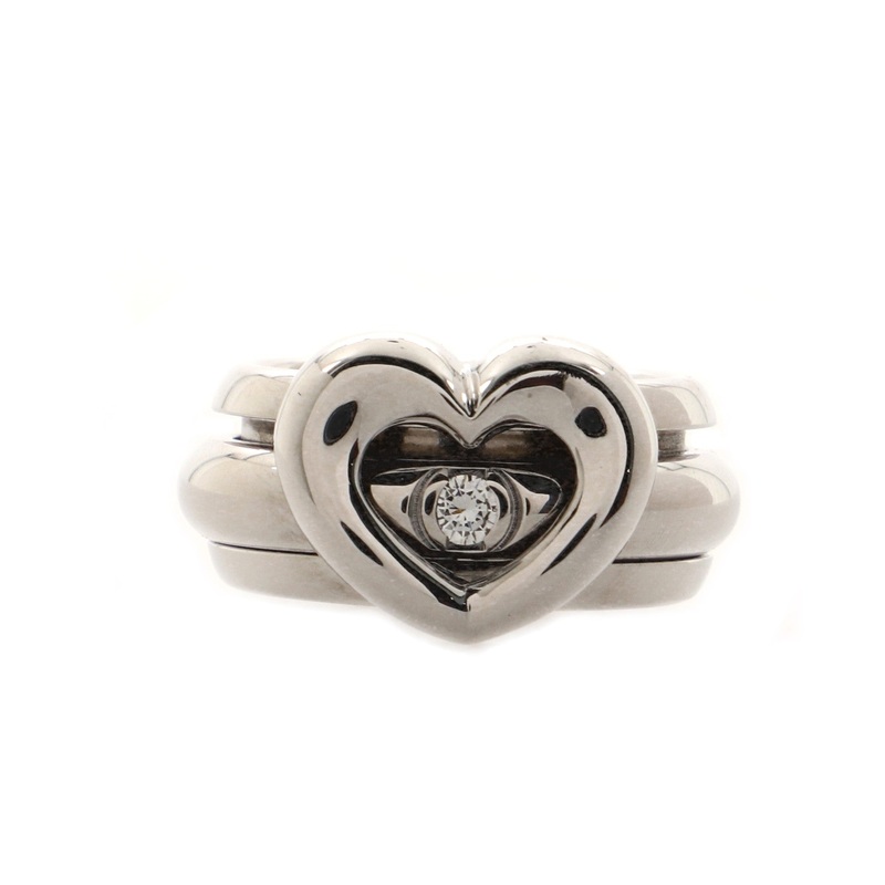 Possession Heart Ring 18K White Gold and Diamond