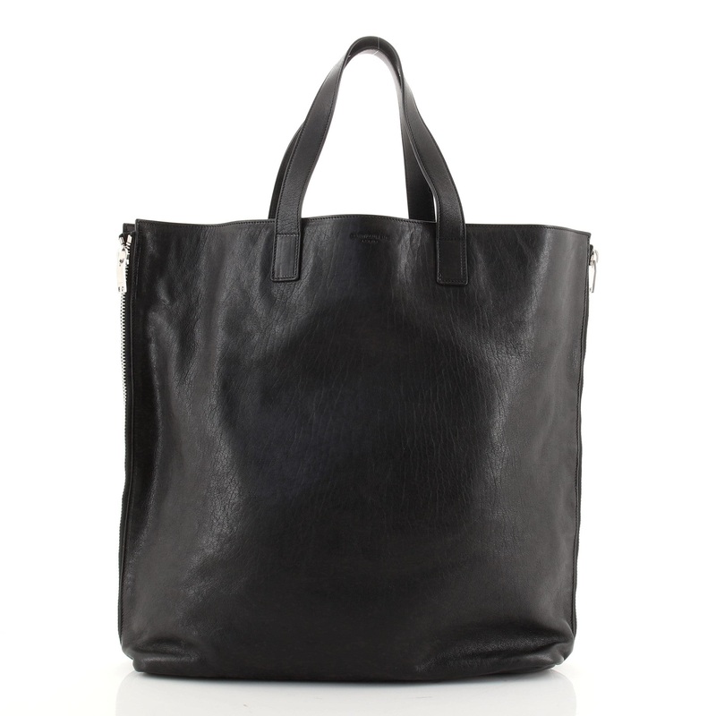 Side Zip Shopper Tote Leather Tall S744816658168