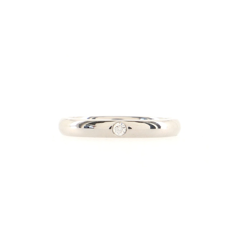 Single Diamond Band Ring Platinum with Diamond