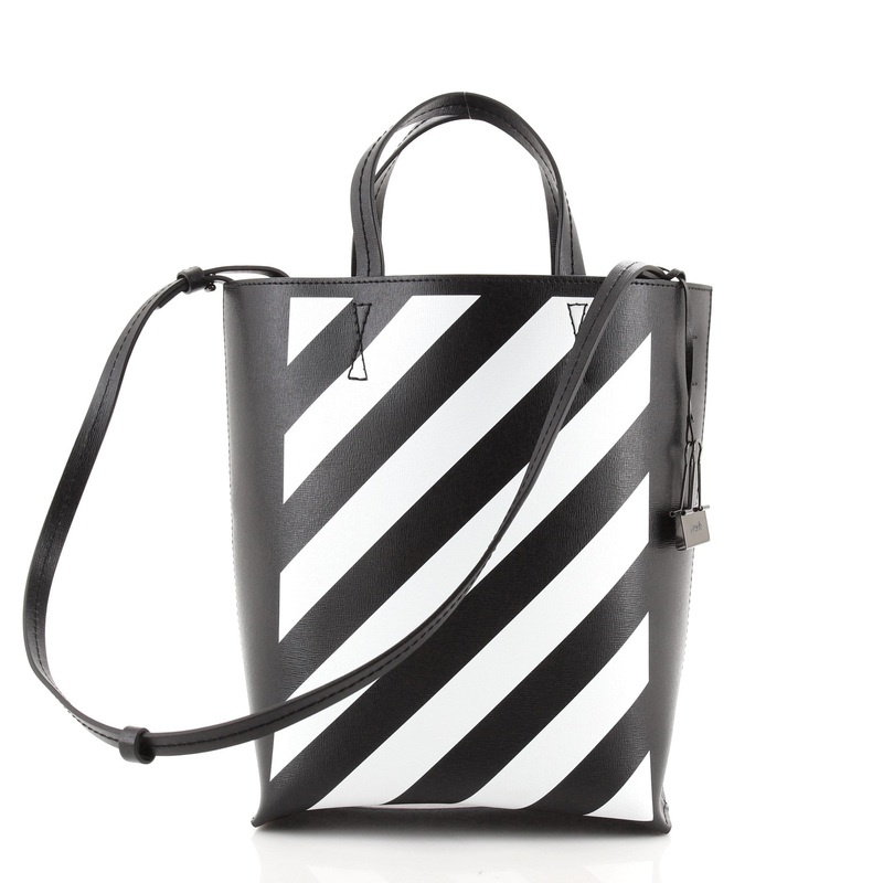 Binder Clip Vertical Tote Striped Leather Medium S744816649026