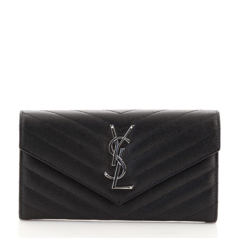 Classic Monogram Flap Wallet Matelasse Chevron Leather Large S744816649996