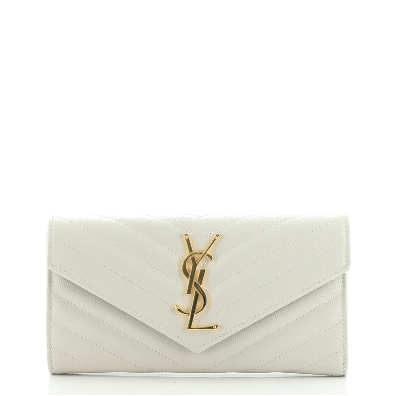 Classic Monogram Flap Wallet Matelasse Chevron Leather Large S744816654711