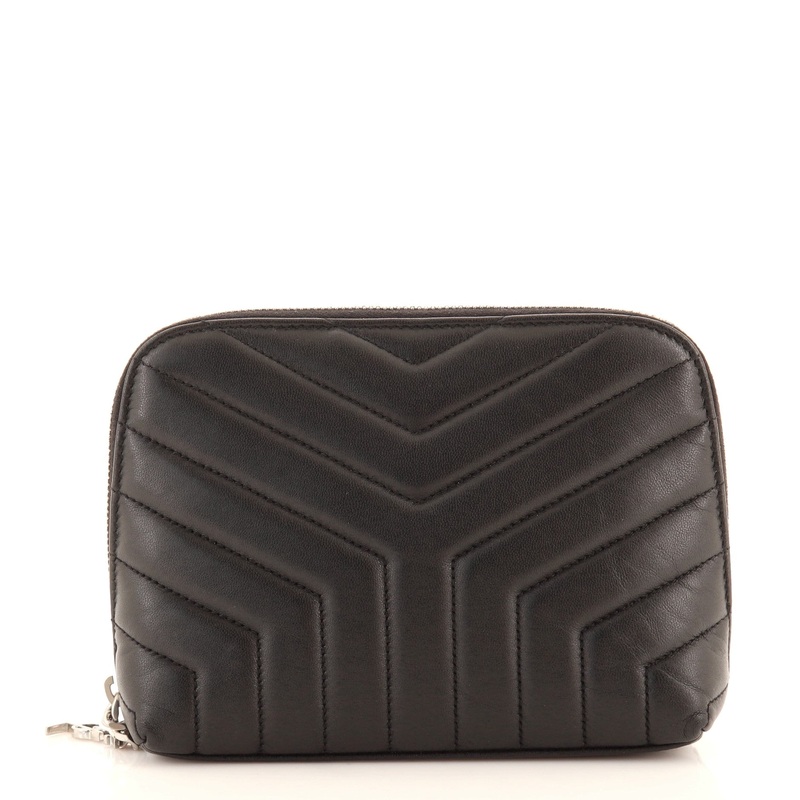 Loulou Cosmetic Pouch Matelasse Chevron Leather Medium S744816651052
