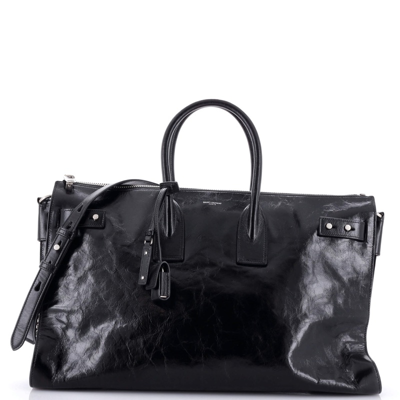 Sac de Jour Souple Duffle Bag Crinkled Glazed Leather 36H S744816647835