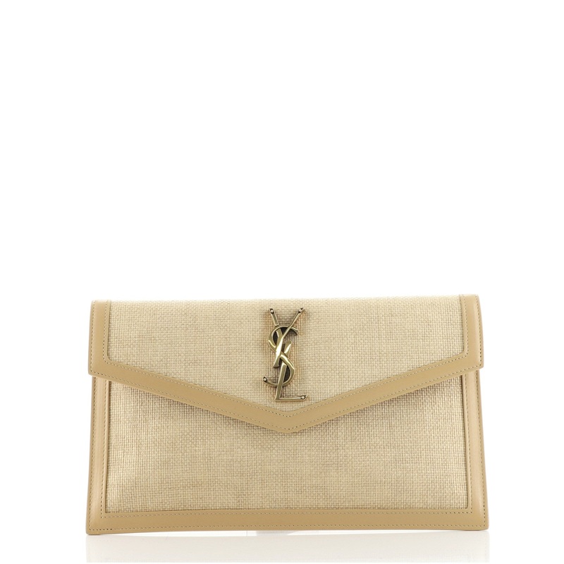 Uptown Pouch Woven Raffia S744816647808