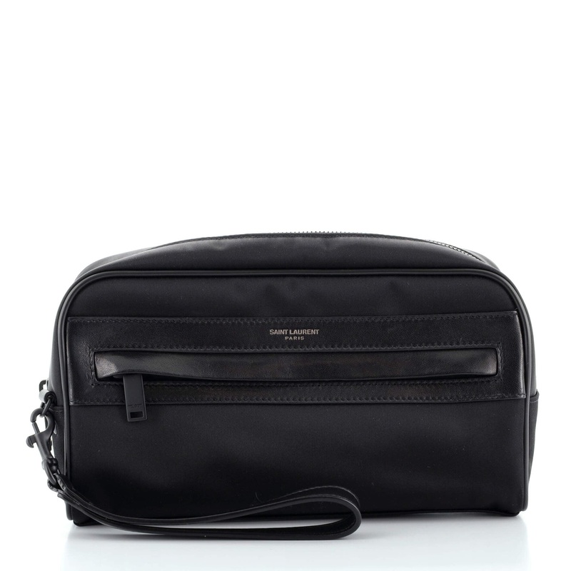 Camp Wristlet Clutch Nylon with Leather Small