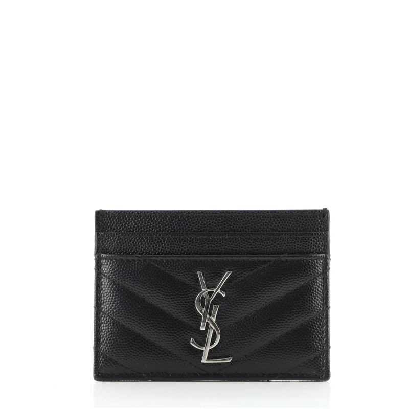 Classic Monogram Card Holder Matelasse Chevron Leather S744816646882