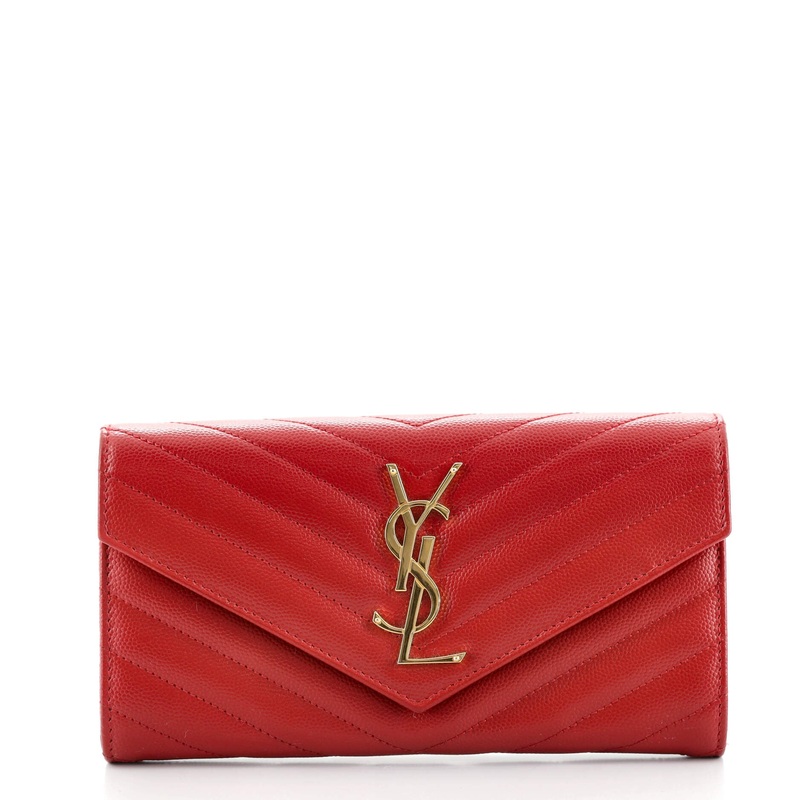 Classic Monogram Flap Wallet Matelasse Chevron Leather Large S744816642044