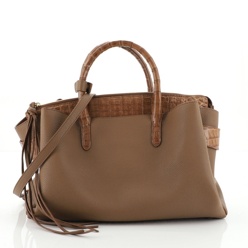 Cristie Tote Leather with Crocodile Medium
