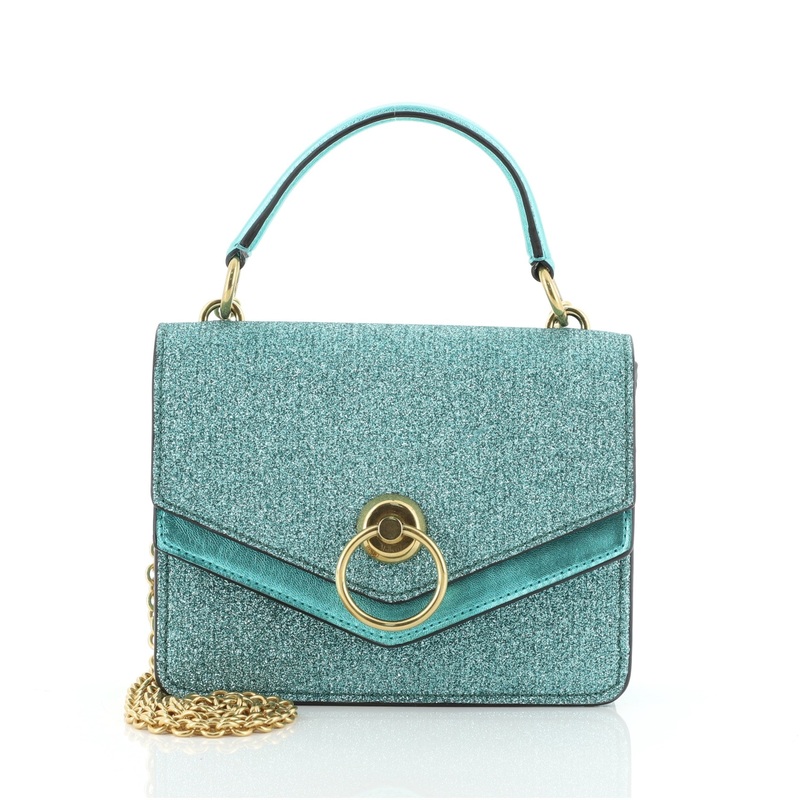 Harlow Satchel Glitter Leather Small