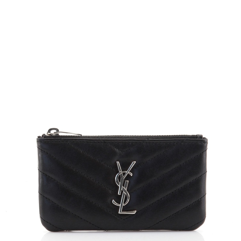 Monogram Key Pouch Matelasse Chevron Leather S744816643340