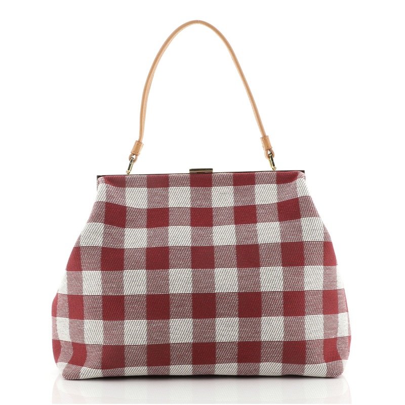 Soft Elegant Bag Gingham Canvas S744816645961