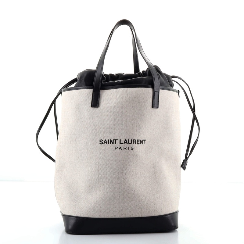 Teddy Shopping Tote Canvas with Leather Large S744816644149