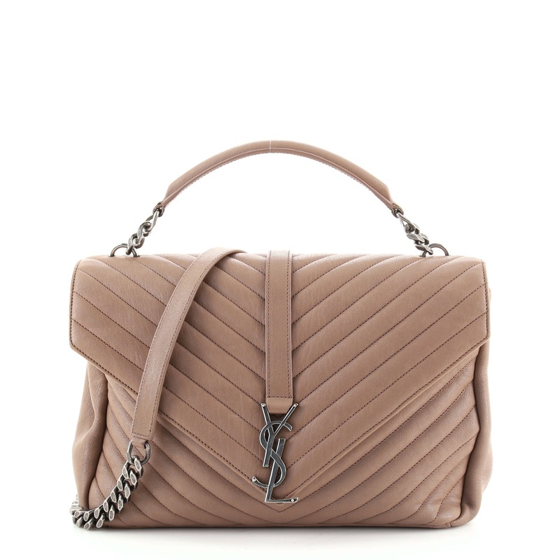Classic Monogram College Bag Matelasse Chevron Leather Large S744816637006