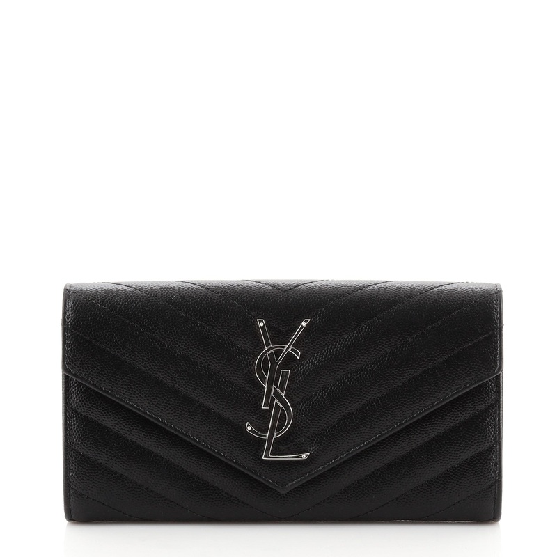 Classic Monogram Flap Wallet Matelasse Chevron Leather Large S744816634869