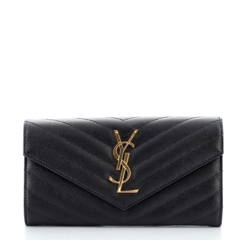 Classic Monogram Flap Wallet Matelasse Chevron Leather Large S744816640478