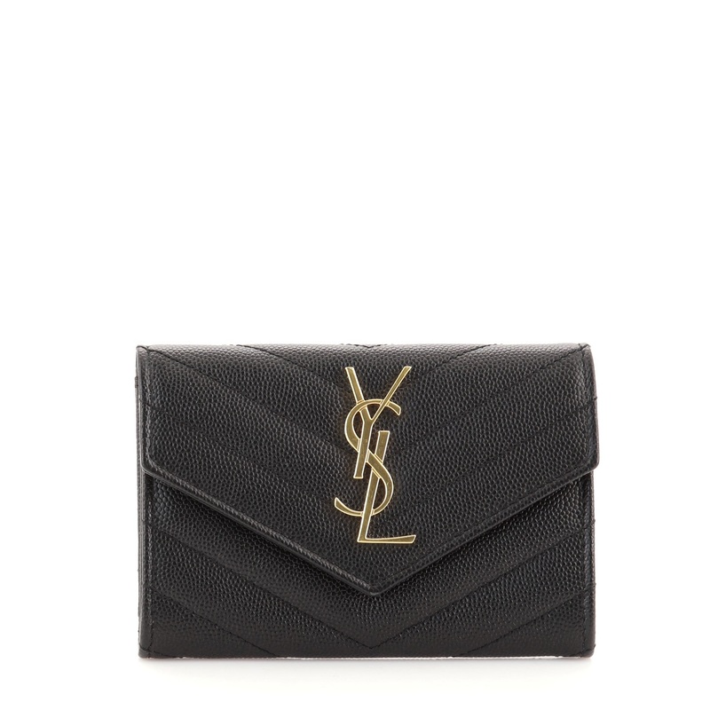 Classic Monogram Flap Wallet Matelasse Chevron Leather Small S744816634947