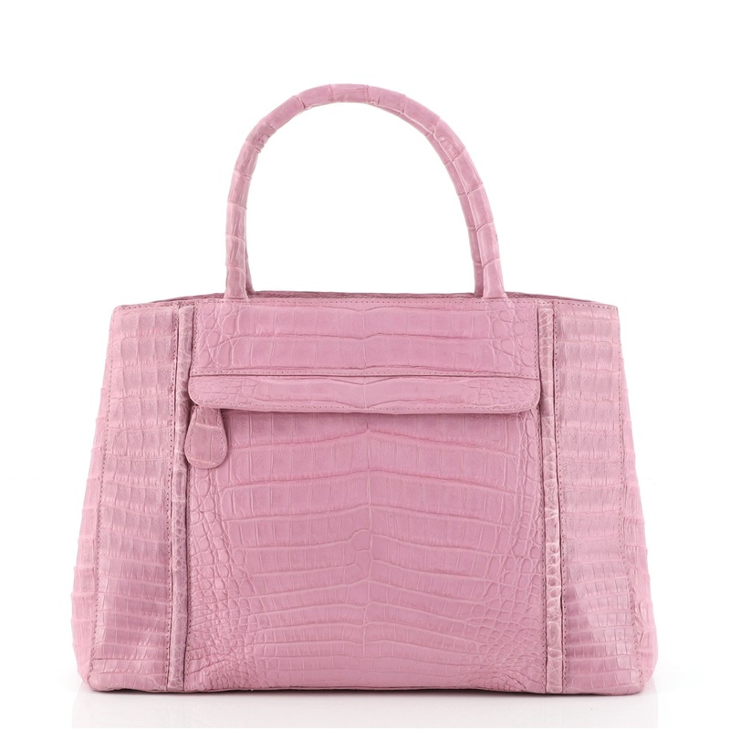 Front Zip Pocket Tote Crocodile Large S744816634707
