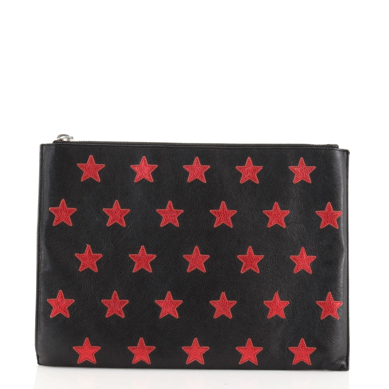 Stars Zip Pouch Leather Medium S744816638697