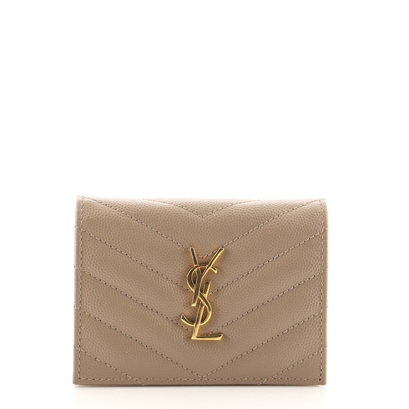 Classic Monogram Compact Wallet Matelasse Chevron Leather S744816632911
