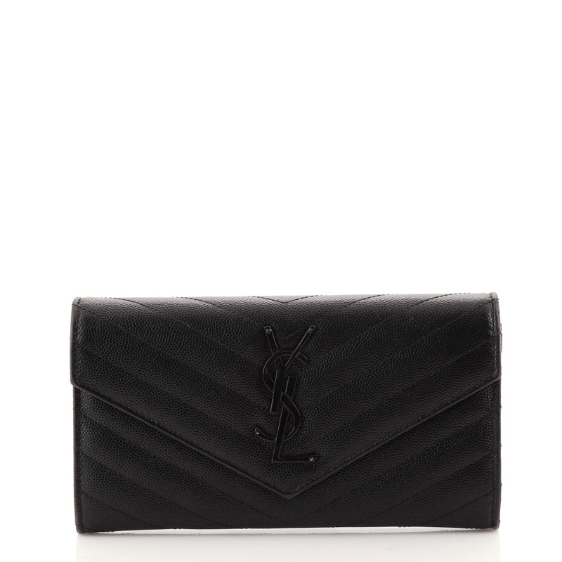 Classic Monogram Flap Wallet Matelasse Chevron Leather Large S744816627226