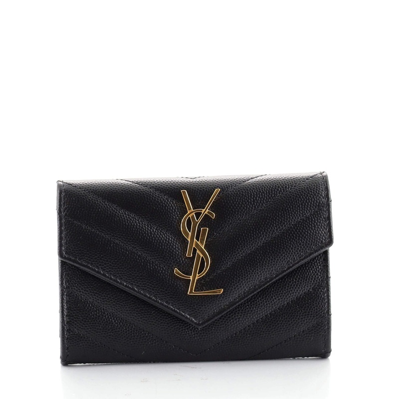 Classic Monogram Flap Wallet Matelasse Chevron Leather Small S744816628940