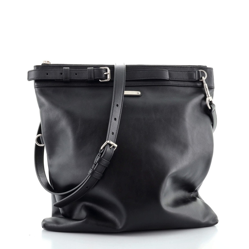 ID Flat Messenger Bag Leather Medium